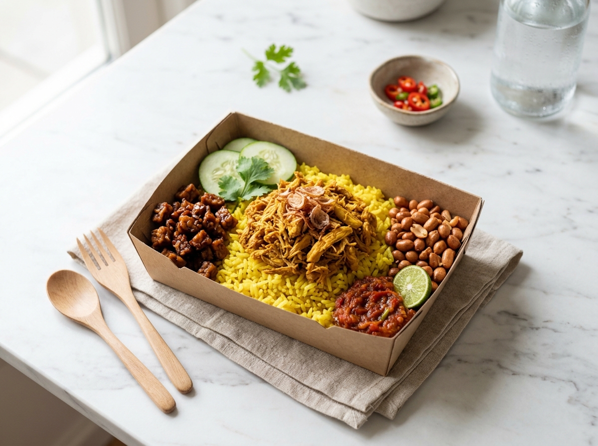 Nasi Kuning Ayam Suwir